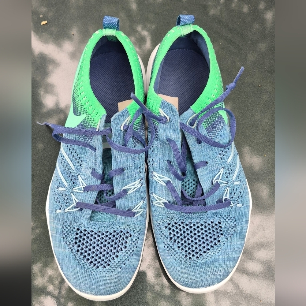 Nike Kids Blue and Green Shoes